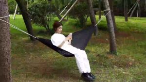 HikingOutdoor Duyan Ice silk Hammock 180KG Camping Foldable Hammock Travel Hammock with Storage Bag