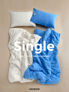 Pure Cotton Stripe Pillowcase for Couples And Children Single Bed Linen Set Skin-friendly Dyeing Process 100% Cotton Fabric