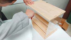 กล่องใส่ฟิกเกอร์ กล่องโชว์โมเดล กล่องอะคริลิคใส 3ชั้น ใส่ตุ๊กตากันฝุ่นวางซ้อน ตู้โชว์สำหรับวางของ สำหรับใส่โมเดล การ์ตูน