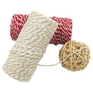 เชือกคอตตอน2มม. เนคไทแถบกว้าง100เมตร/ม้วนด้ายถักหลากสีมัดกล่องของขวัญปมห่อสัตว์เลี้ยงเชือกถักบ้าน DIY