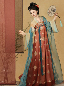 Original Hanfu Womens Tang Dynasty Style Chest-Length Skirt And Shirt Spring Summer New Arrival Traditional Chinese Clothing