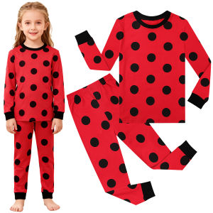 Halloween Costume For Kids Boys Skeleton Clothes Skull Glow in The Dark Pajamas Children Cosplay Party Clothing Girls Cartoon Sleepwear 100% Cotton Toddler 2 Pcs