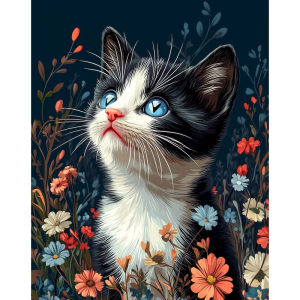 Kayou | Colorful Animals Painting By Numbers for Adults Wall Art Picture Drawing on Canvas Paint with Numbers for Home Decors Unframed