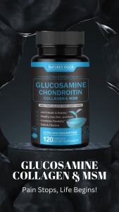 NATURES VIGOR Glucosamine Chondroitin MSM Capsules – Joint Health Arthritis Pain Relief & Mobility Support