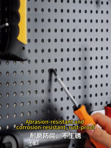 Pegboard Wall Organizer 120x50cm Hanging Wall Storage Display Shelf Kit Hole Board peg board