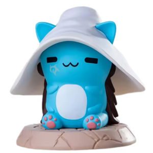 Bandai | New Anime Elden Ring Q Version Mini Melina Lani Cat Wolf Battle Ghost Magic Girl Cat Game Handmade PVC Ornament Handmade Gift