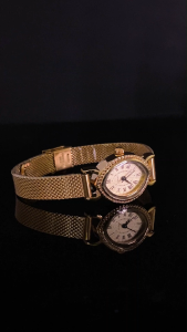 CRRJU Jam Tangan Wanita Tahan Air Elegan Kuarsa Vintage Dial Kecil Tali Baja Tahan Karat 5031