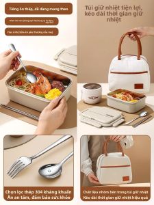 XIAOCHUSHU | Hộp Cơm Có Tính Năng Cách Nhiệt và Hâm Sức Chứa Lượng Lớn