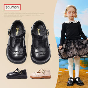 SOUMON | Breathable Soft Bottom Princess Style Girls Leather Shoes Spring/Fall New
