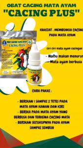 OBAT CACING MATA PLUS (1 RENTENG) Sawung Jalu - mata cacingan pada ayam