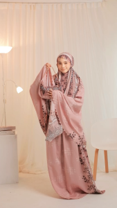ALMIZA - Mukena Maxmara Luxury Silk Shafira Series Premium 2in1 Dewasa Resleting Dagu Lasercut Jumbo