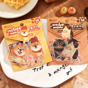 Adorable Pet Themed PVC Foil Stickers Decoration Creative Scenic DIY Journal Sticker Pack Original Warm Hearted Ins Style