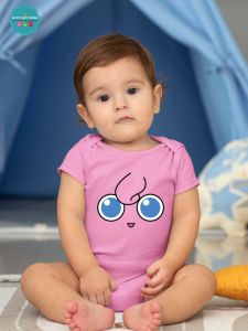 Baby Character Onesies with Name Back Print  - Pokemon Jigglypuff