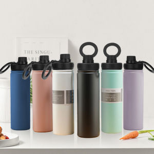 Outdoor Sports Stainless Steel Insulated Water Bottle 304 Magnetic Absorption Stand Handheld Cover Large Capacity Thermos Cup