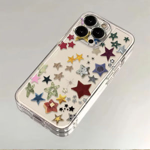 Creative Korean Star Phone Case For iPhone 17 16 15 11 12 14 13 Pro Max Mini XS X XR 7 Plus Shockproof Transparent Cover Fundas
