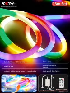 YUANMUXUAN | Circular Moving RGB Colorful Changing LED Light Strip Weatherproof