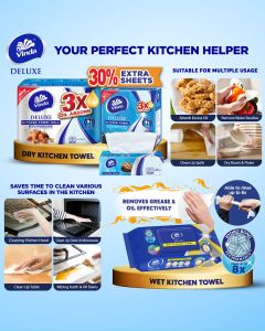 Vinda Deluxe Kitchen Rolls (6x60s)