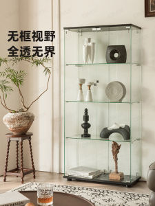 Modern Simplicity Wine Cabinet Display Shelf Home Living Room against the Wall Dustproof Glass Showcase Ornament Stand Rack