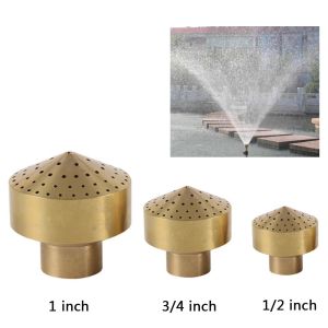 1/2 or 3/4 or 1 Inch Brass Fireworks Column Fountain Nozzle Head Female Thread Water Spray Column Sprinkler Spray for Garden Pond Amusement Park Museum Library
