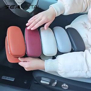 SEAMETAL | SEAMETAL Universal Car Door Armrest Pad Adjustable Height Relieve Arm Fatigue PU Leather Surface Easy Installation Car Armrest