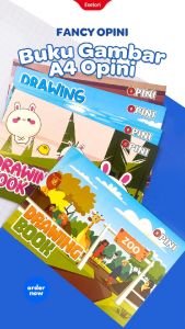10pcs Buku Gambar A4 OPINI / 1pak Buku Gambar A4 OPINI