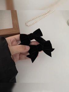 Velvet Butterfly Knot Hair Clips Womens Bangs Clips Hair Accessories Girls Side Clip Top Clip Fashionable Original Design