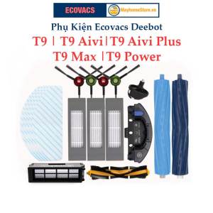 Chổi Lăn Robot Ecovacs Deebot T9 T9 Max T9 Power T9 Aivi & Các bản Plus có trạm hút rác tự động