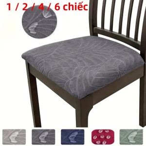   Áo Phủ Ghế Jacquard Chống Thấm Nước Chất Liệu Spandex Polyester Dùng Cho Phòng Ăn Tiệc Cưới Văn Phòng Bảo Vệ Ghế Ngồi