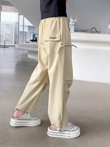 PRINCESS KESLI กางเกงคาร์โก้เด็ก ขายาวกว้าง สไตล์กีฬา ฮิปฮอปลำลอง ทรงหลวม อินเทรนด์ ใส่สบาย 2-12 ปี