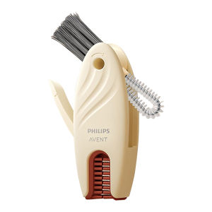 Avent W67 Bottle Brush Cleaning Set of 10 Magnetic Suction Silicone Brush Head for Washing Draining Without Damaging The Bottle