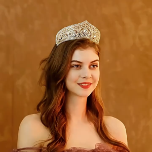 Royal Luxury Crystal Crown Baroque Crown Bride Wedding Pageant Prom Headdress Vintage Debut Tiara