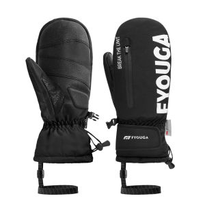 FYOUGA | Waterproof & Warm Five-Finger Ski Gloves with Inner Lining