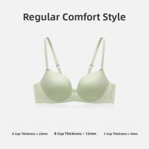 Comfortable Wireless Bra Small Chest Gathered Womens Underwear Soft Supportive Bra Squeemless V-Neck 3/4 Cup Youth Female