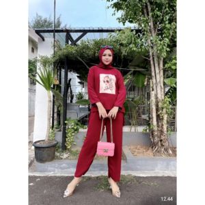 ONE SET SABLON WANITA KEKINIAN/SETELAN TERMURAH ONESET HIJAB SETELAN SABLON TERVIRAL
