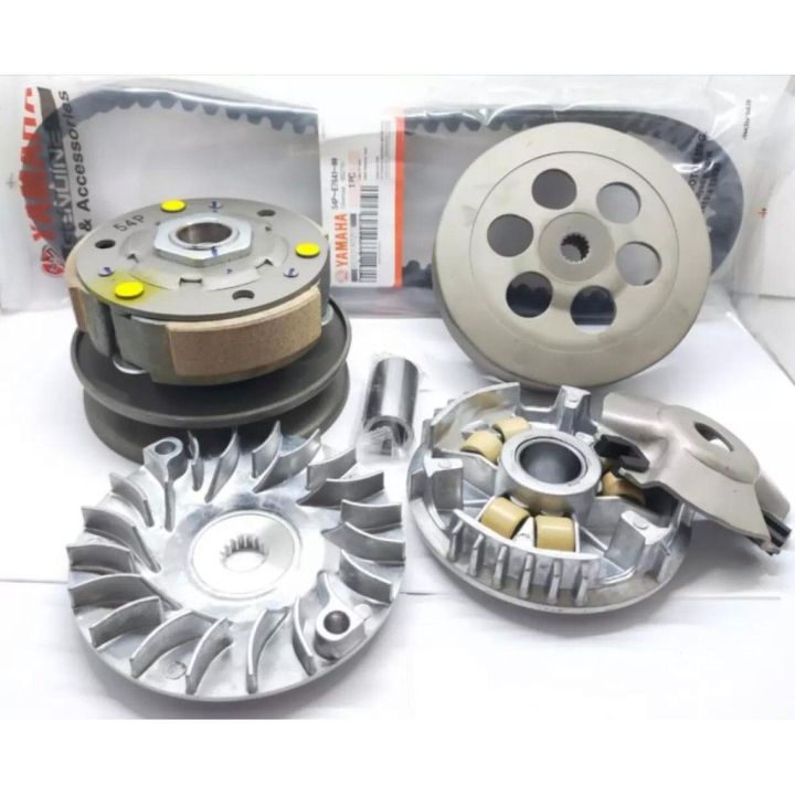 PAKETAN CVT MIO J SET PULLY POLI PULY PULI SET MIO J / ASSY +CVT KOMPLIT MIO J/ SOUL GT / MIO GT / X RIDE 115 /FINO INJEKSIMIO J / FINO FI / SOUL GT 110 / XRIDE 110