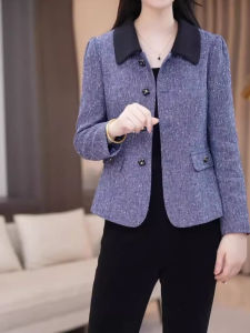 Elegant Short Luxury Outerwear Womens Fashion Versatile Spring New Classic Slimming Top Commute Loose Fit Long Sleeve
