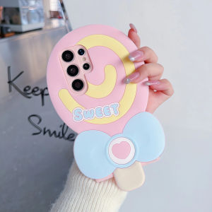 EOENKK | INS Style Cartoon Lollipop Phone Case For Samsung Galaxy S26 S25 S24 S23 S22 S21 Plus Ultra FE A33 A16 A15 A14 A24 Phone Cover