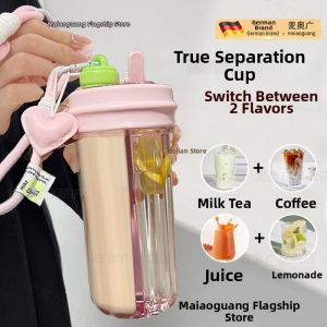 TINGSIMENG | Dual-compartment Dual Drinking Beautiful Design Water Bottle