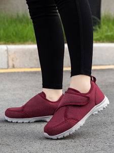 Womens Wide Fit Anti-Inflammatory Shoes Adjustable Post-Surgery Recovery Slippers Casual Breathable Cloth Upgraded Flats