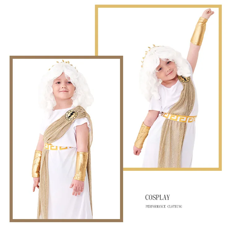 Halloween Boy Toga Stage Costume Ancient Greek Mythology Zeus Costume Roman Suit Cos Cosplay Lazada PH