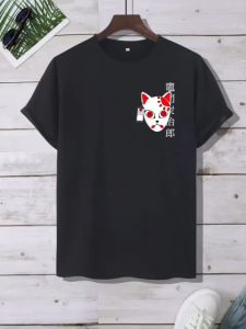 Baju kaos pria lengan pendek atasan pria baju kaos laki laki dewasa polos atasan pria oblong Kimetsu no yaiba