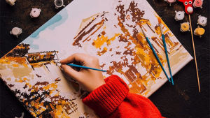 ORFON / tranh tô màu số hoá / tranh số hóa / tranh tô màu / painting by numbers / Minh họa mèo dễ thương