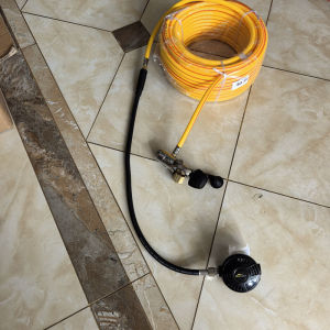 Diving Air Supply Hose Connects to Oxygen Tank