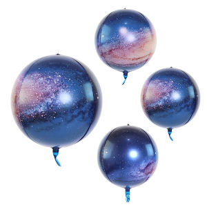 22-Inch Starry Sky 4D Solar System Earth Moon Astronaut Balloon Space Planet Theme Party Decoration Ball Arrangement