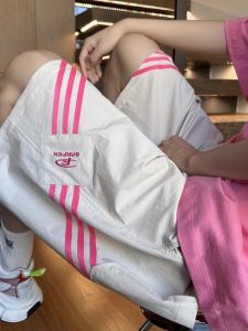 Quần Short Nam Ice Silk Mùa Hè Mỏng Màu Khối Nhanh Khô Quần Áo Bảo Hộ Lao Động Quần Thể Thao Năm Điểm Cạp Vừa