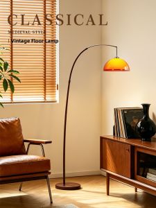 AOMAO | Vintage Style Floor Lamp with Ambient Lighting for Living Room Sofa