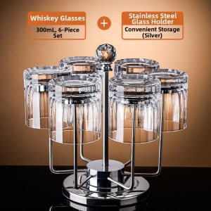 Luxury Crystal Glass Whiskey Tumbler Set Thickened