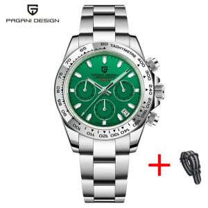 Pagani Design | PAGANI DESIGN New Stainless Steel Bezel Men Quartz Wristwatches Luxury Sapphire Glass Chronograph VK63 Watch Men Reloj Hombre