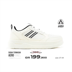 Aerostreet 37-44 Oxford Natural Natural Hitam - Sepatu Sneakers