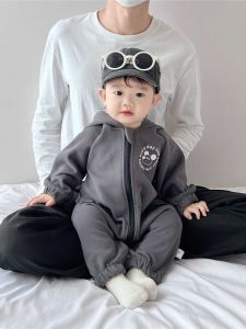 Baby Jumpsuit Spring and Autumn Infants Clothes Chinese Cotton Pajamas Autumn and Winter Infant Boys and Girls Baby Early Early Autumn Clothing